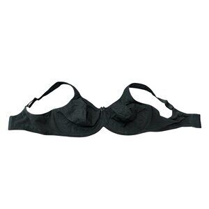 Breezies Womens Lace Bra Black Sz 48DD Adjustable Straps Intimate Support